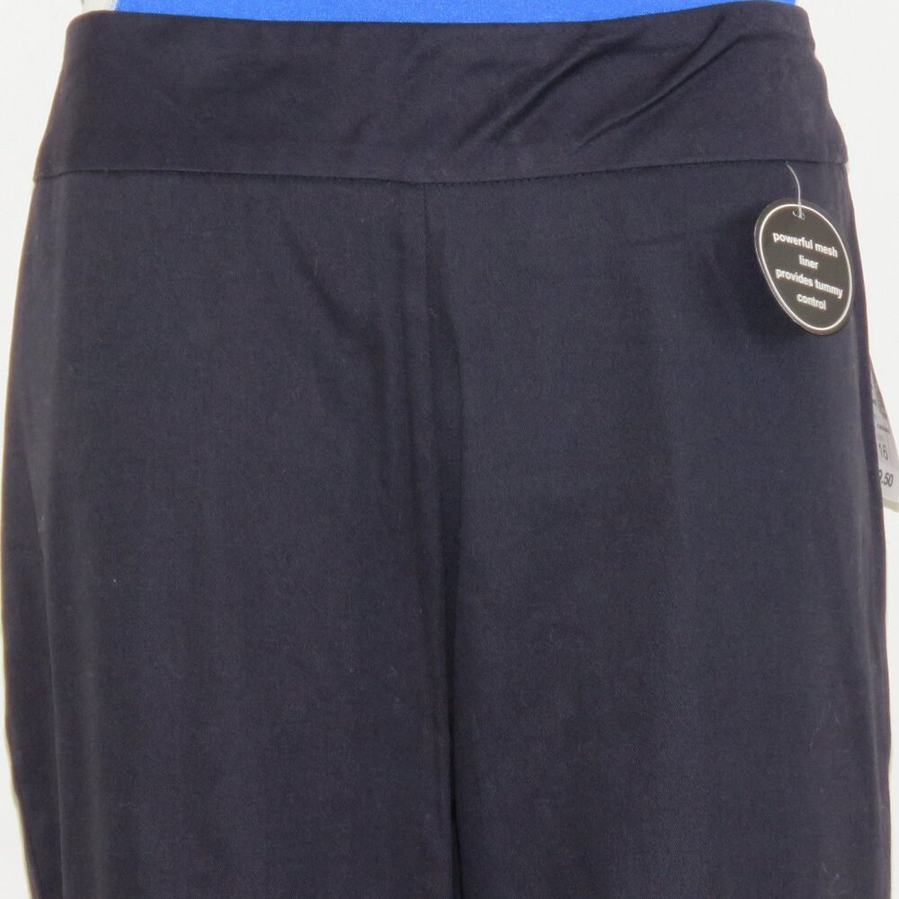NWT Westport Women's Blue Pull-On Dress Pants with Tummy Control Size 16 (C1330)